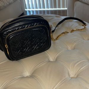 Burberry Monogram Leather Crossbody Camera Bag